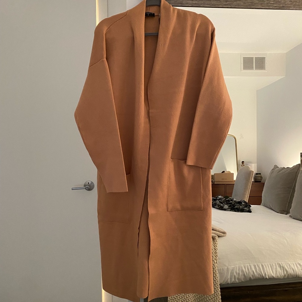 NWT T Tahari Camel Coatigan